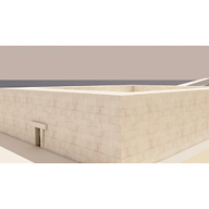 Khufu Pyramid Complex model: Site: Giza; View: Khufu Valley Temple (model)